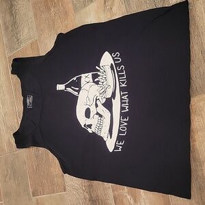 Mens Small Black We Love What Kills Us Tank Top. NWOT